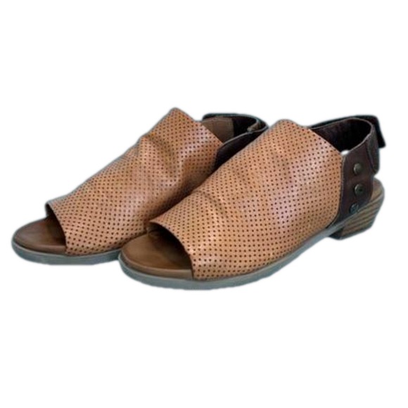 Spring Step Leather Rapture Slingback Sandals Camel/Brown - Picture 2 of 5